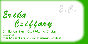 erika csiffary business card